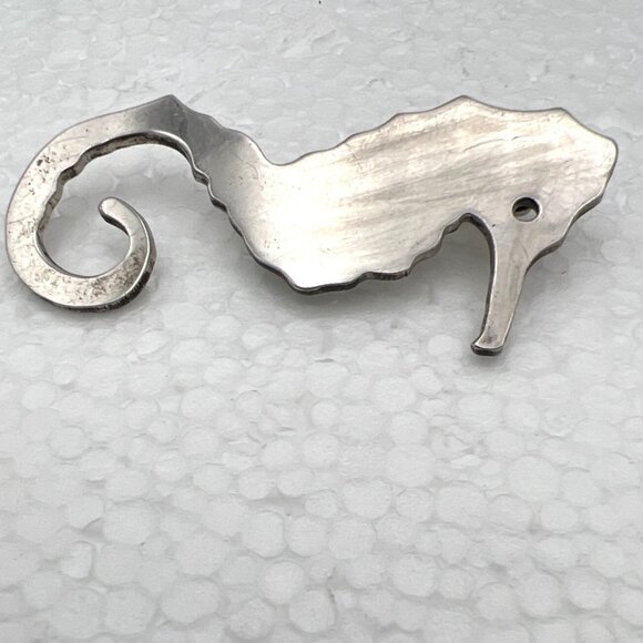 wRe W E Richards Sterling Silver Seahorse Pin Brooch Vintage Collectible - Picture 7 of 7